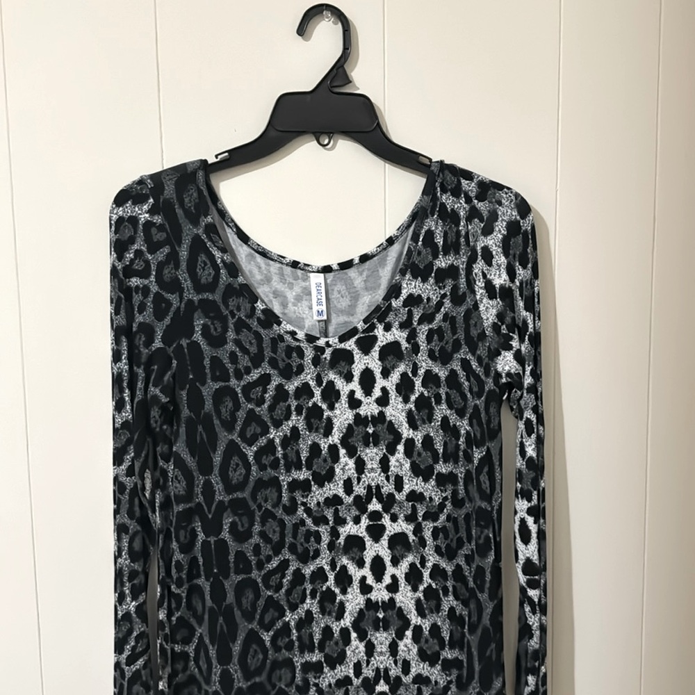 Grey leopard print Dearcase dress